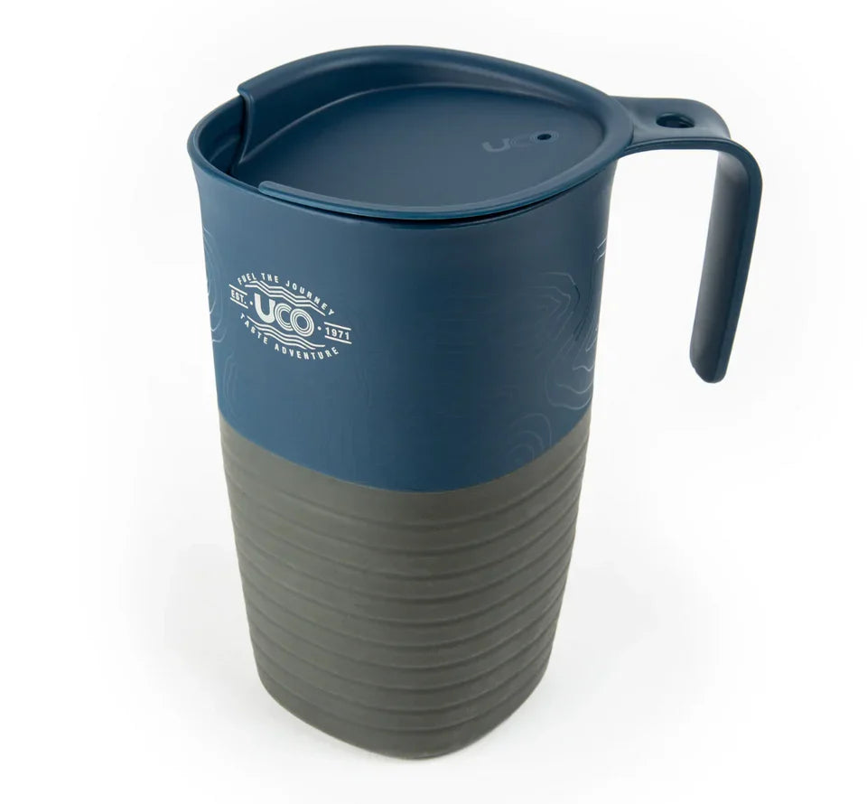 GRANDE TASSE PLIABLE GRISE RT BLEUE UCO - PLEIN AIR CAMPING ET SURVIE - USTENSILES