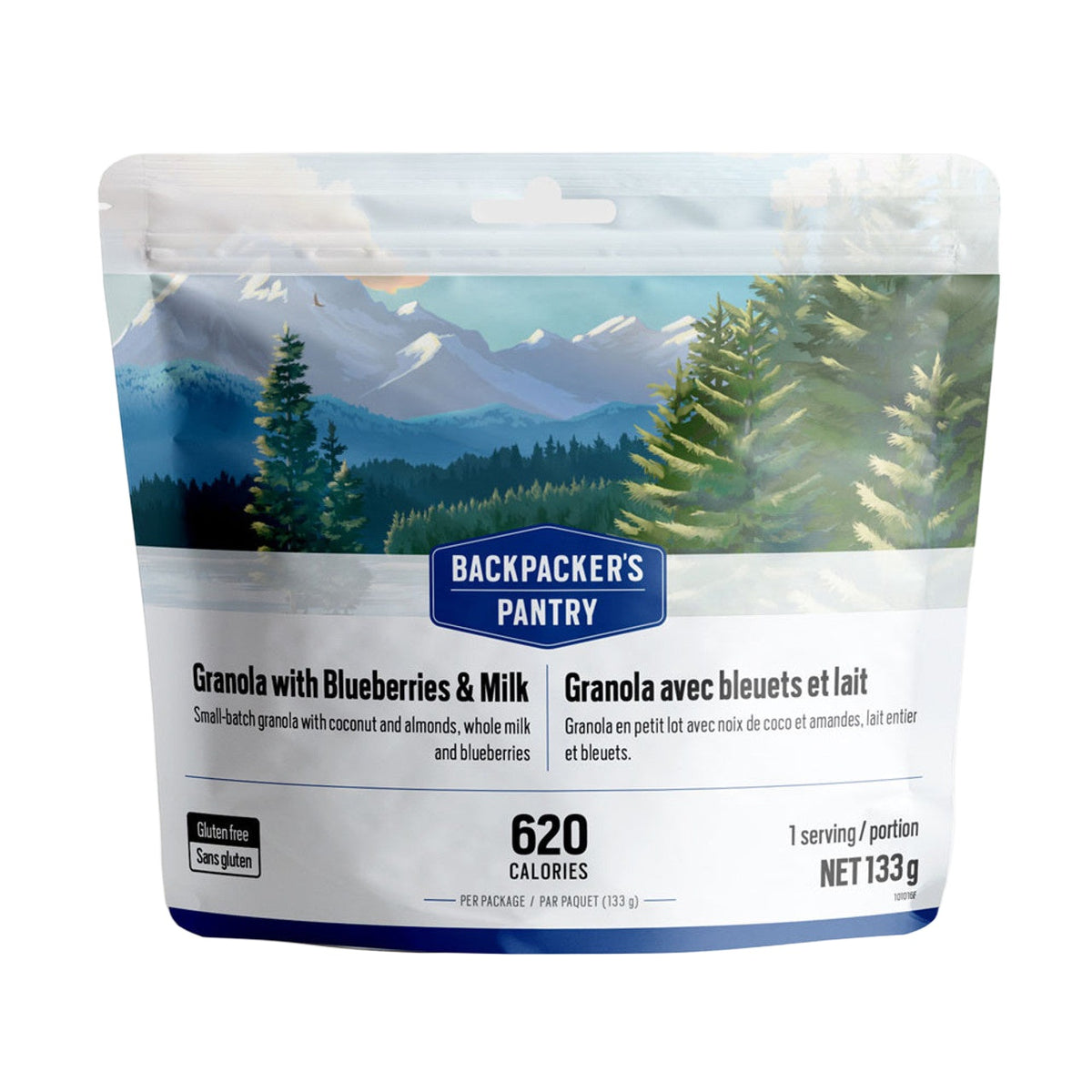 GRANOLA AVEC BLEUETS ET LAIT - 1 PORTION - BACKPACKERS PANTRY - PLEIN AIR CAMPING ET SURVIE - NOURRITURE