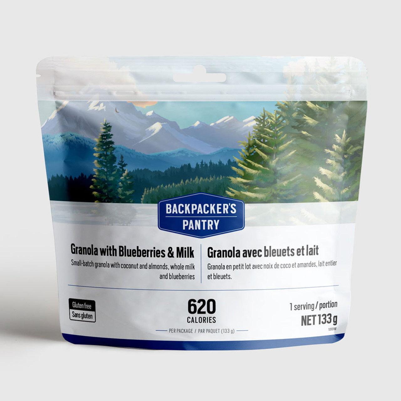 GRANOLA AVEC BLEUETS ET LAIT - 1 PORTION - BACKPACKERS PANTRY - PLEIN AIR CAMPING ET SURVIE - NOURRITURE