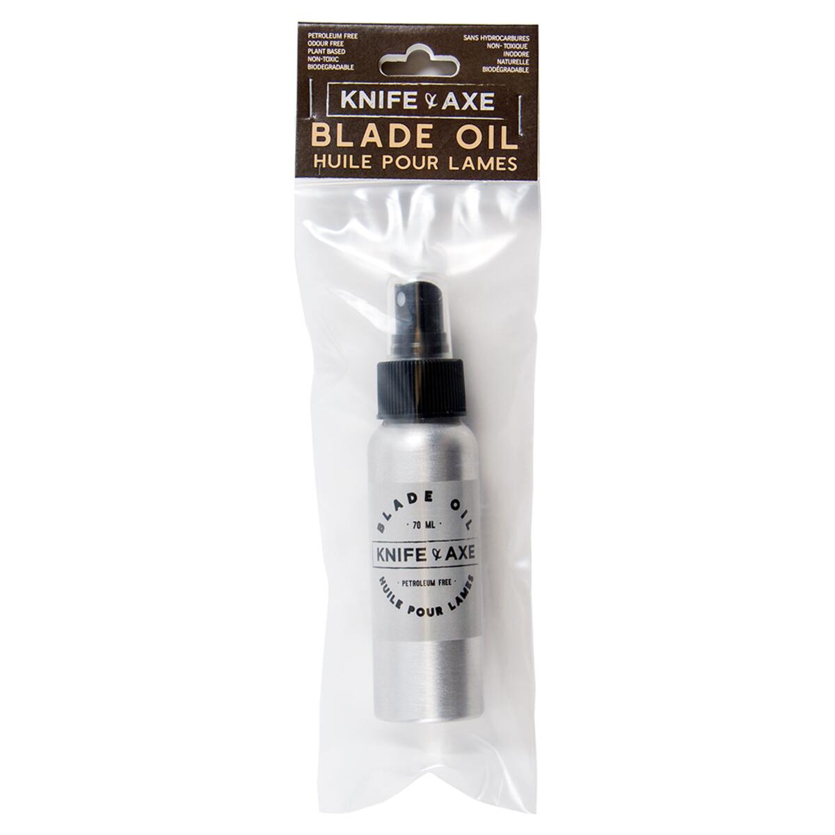 HUILE POUR ENTRETIEN DE LAME DE COUTEAU ET HACHE KNIFE AND AXE 70ML - COUTEAUX ET OUTILS - ACCESSOIRES ET ENTRETIEN