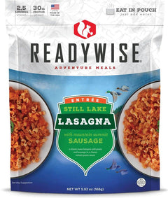 LASAGNE AVEC SAUCISSES READYWISE - PLEIN AIR CAMPING ET SURVIE - NOURRITURE