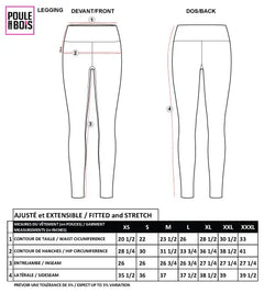 LEGGING POUR FEMME NOIR POULE DES BOIS - VÊTEMENTS - VÊTEMENTS POUR FEMME