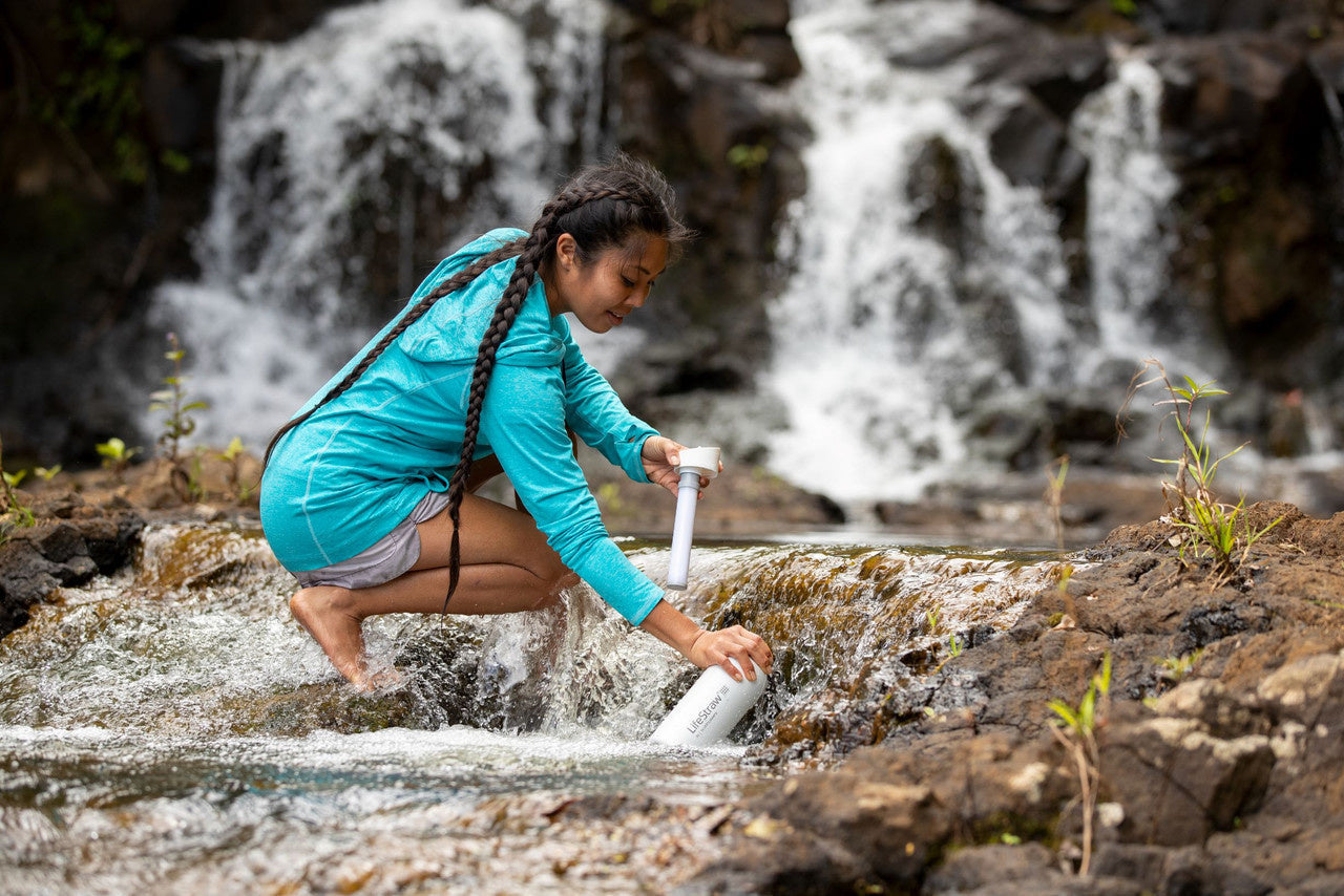 LIFESTRAW GO EN ACIER INOXYDABLE 24OZ - PLEIN AIR CAMPING ET SURVIE - PURIFICATION