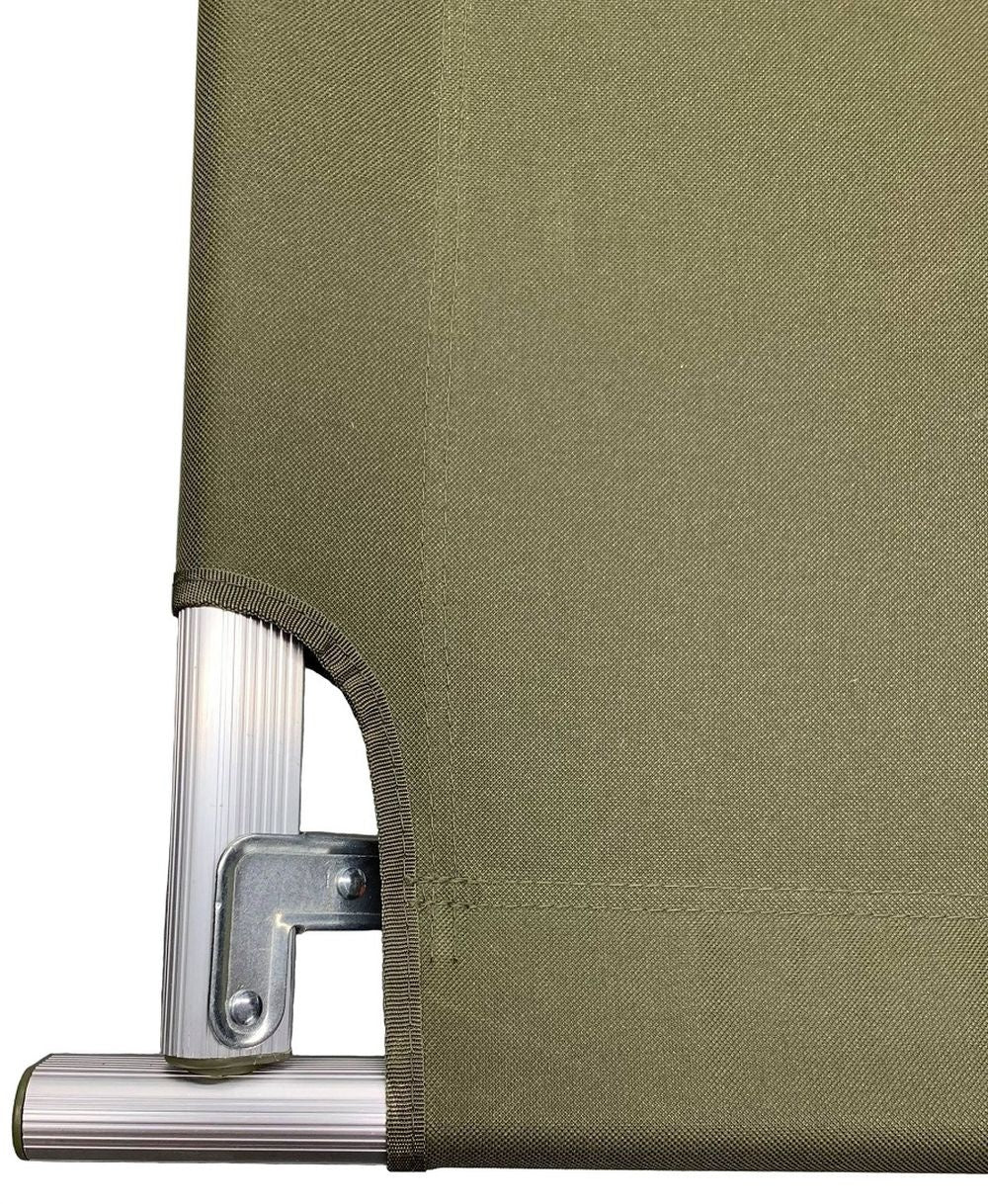 LIT DE CAMP KAKI EN ALUMINIUM