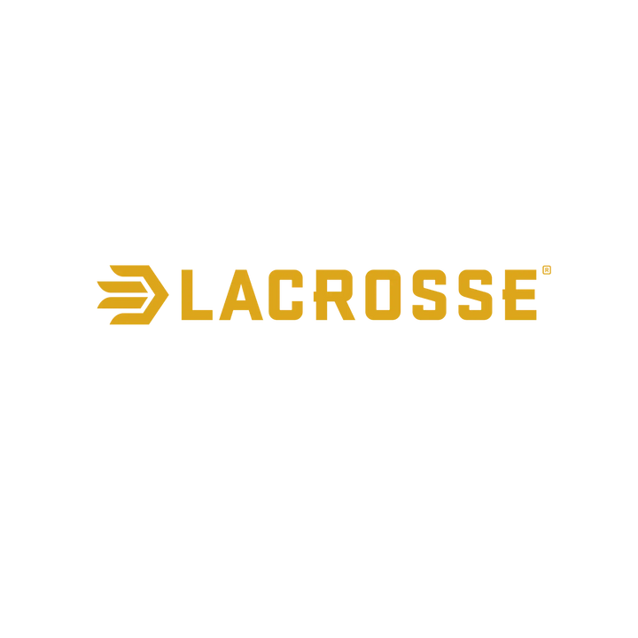 Logo de crosse jaune avec une flèche stylisée à gauche du texte.