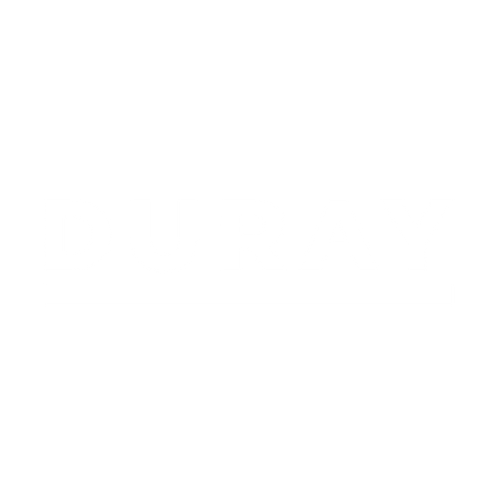 Logo 'dubai' pixelisé blanc sur fond noir
