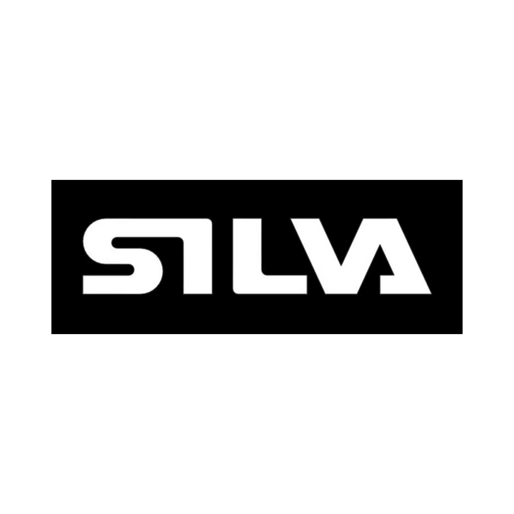 Logo « silva » blanc sur fond noir.
