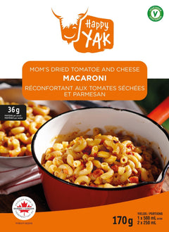 MACARONI RECONFORTANT AUX TOMATES SÉCHÉES ET PARMESAN HAPPY YAK - PLEIN AIR CAMPING ET SURVIE - NOURRITURE