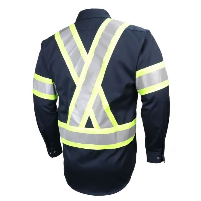 MANCHES LONGUES À BANDES RÉFLÉCHISSANTES À BOUTONS 625SX4 - VÊTEMENTS - CHEMISES DE TRAVAIL