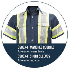 MANCHES LONGUES À BANDES RÉFLÉCHISSANTES À BOUTONS 625SX4 - VÊTEMENTS - CHEMISES DE TRAVAIL