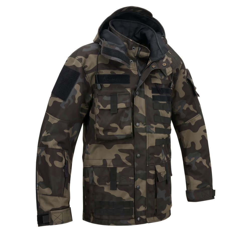 MANTEAU TACTIQUE DE TYPE COMMANDO BRANDIT - CAMO FONCÉ / SMALL - VÊTEMENTS - MANTEAUX ET VESTES