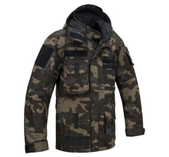 MANTEAU TACTIQUE DE TYPE COMMANDO BRANDIT - CAMO FONCÉ / SMALL - VÊTEMENTS - MANTEAUX ET VESTES