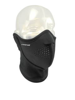 Détail du masque noir Seirus Neofleece Combo Scarf et de sa découpe sous les yeux