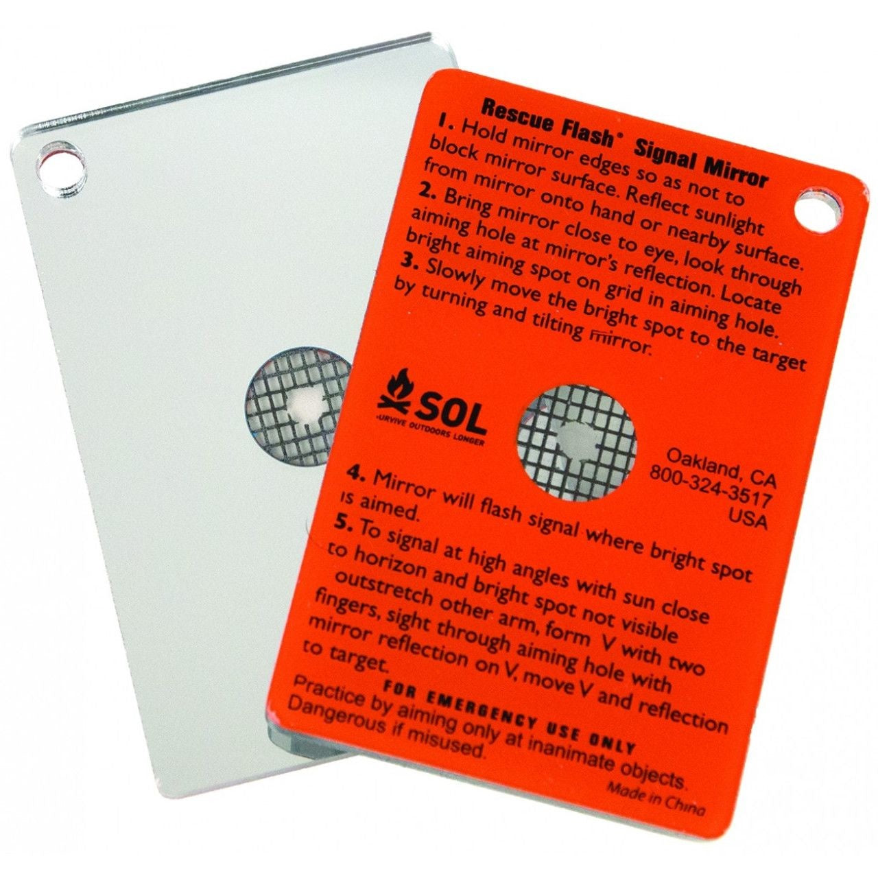 MIROIR DE SIGNALISATION FLOTTANT - SURVIVE OUTDOORS LONGER - PLEIN AIR CAMPING ET SURVIE - MIROIRS