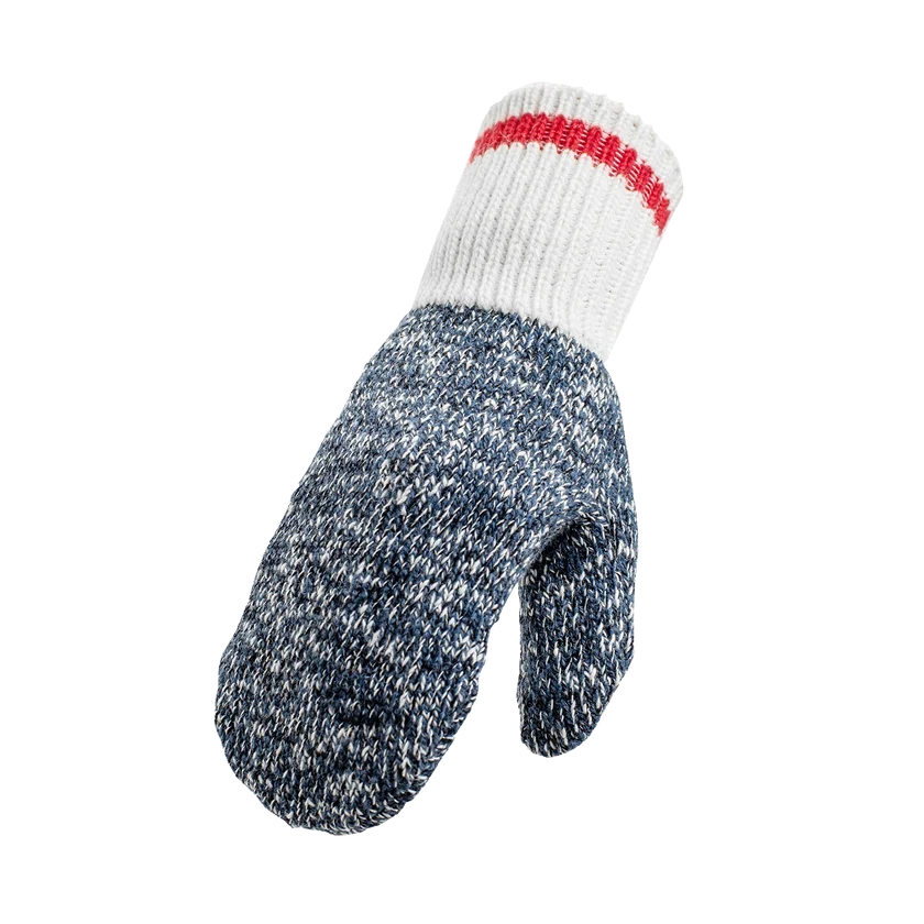 MITAINES MARBRÉES LAINE D’AGNEAU ET MÉRINOS - BARRE ROUGE - GANTS ET MITAINES
