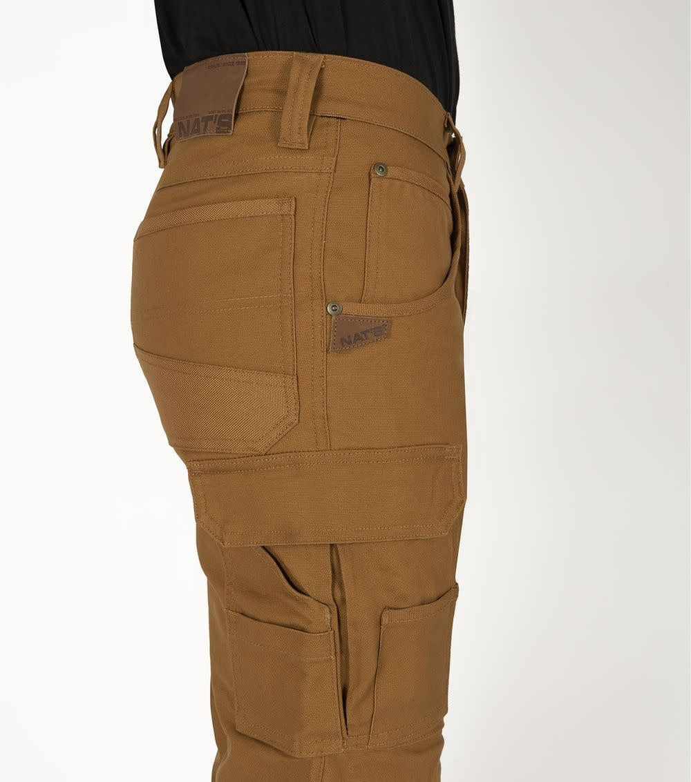 PANTALON MULTIPOCHE EN CANEVAS EXTENSIBLE NAT'S
