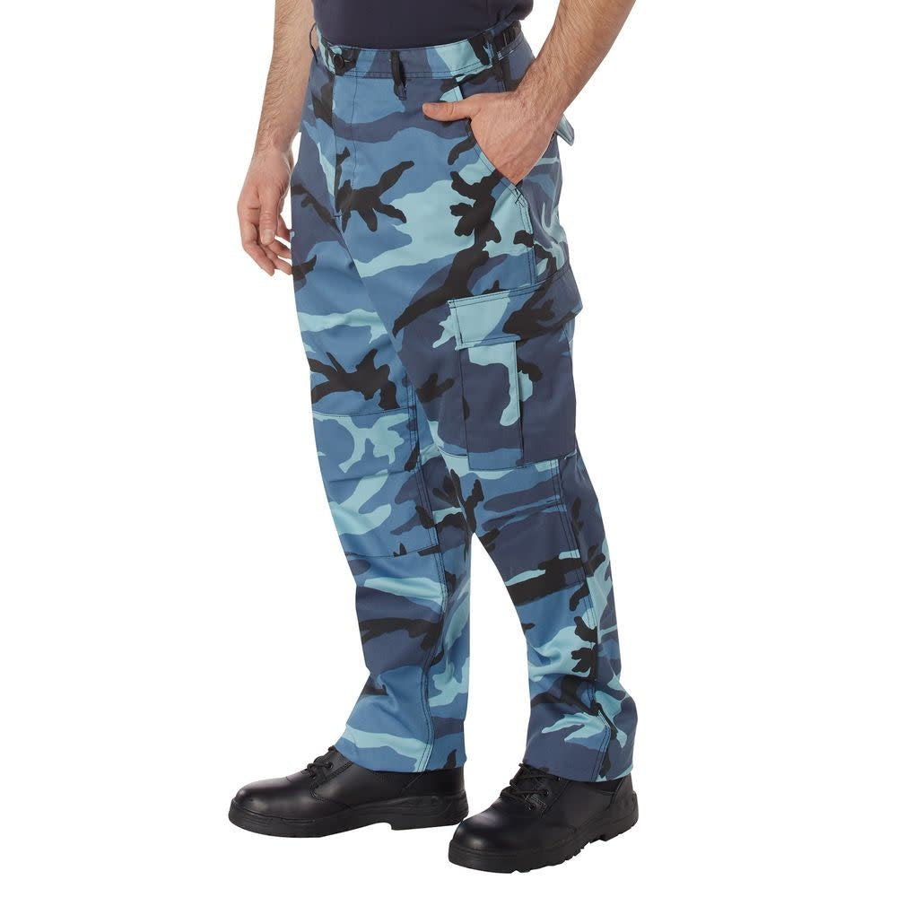PANTALONS DE COMBAT BDU CAMO - BLEU CIEL / X-SMALL - VÊTEMENTS - PANTALONS MILITAIRES ET COMBATS