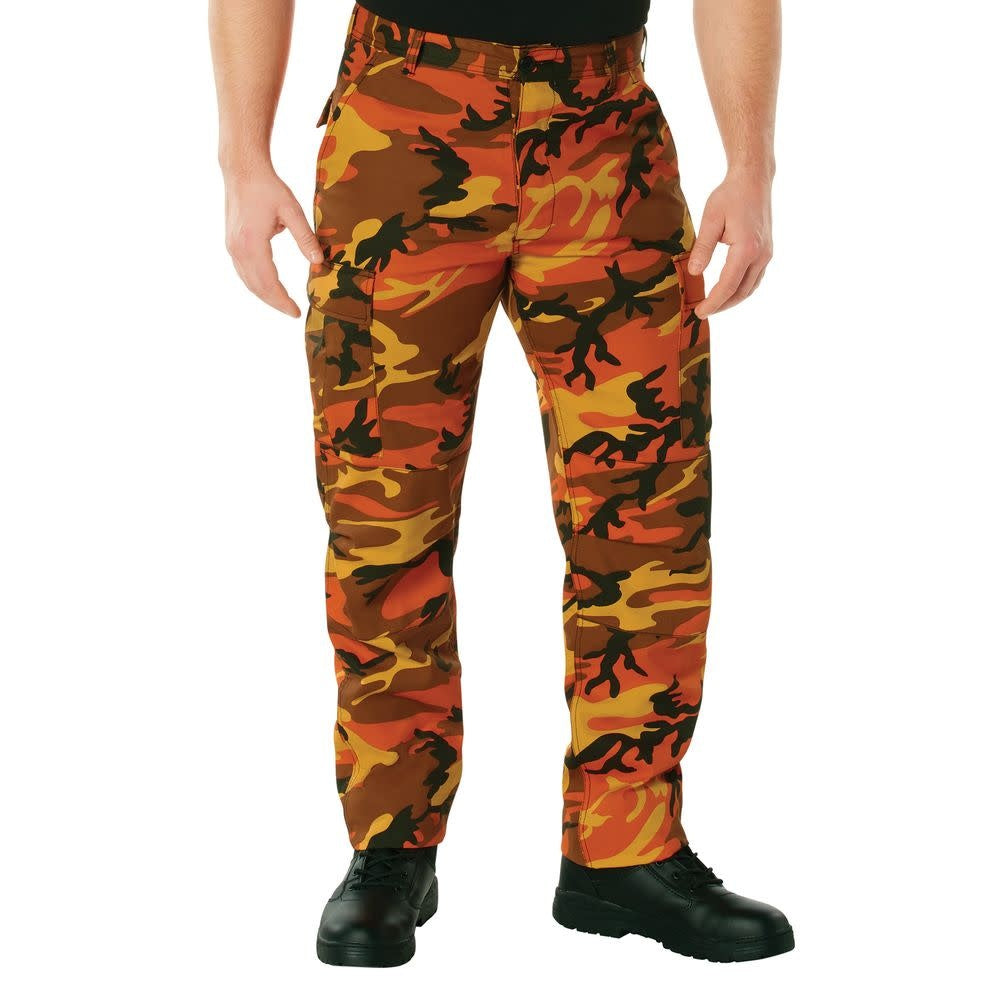 PANTALONS DE COMBAT BDU CAMO - ORANGE / SMALL - VÊTEMENTS - PANTALONS MILITAIRES ET COMBATS