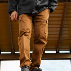 PANTALONS DE TRAVAIL CARGO EXTENSIBLES MODÈLE 011EX - TAN / 28 / 32 - VÊTEMENTS - PANTALONS DE TRAVAIL