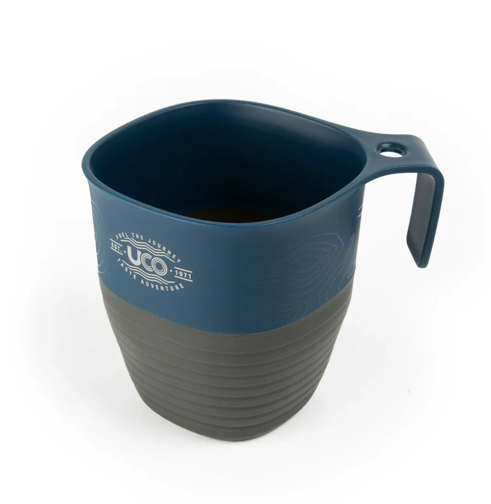 PETITE TASSE PLIABLE UCO - GRISE ET BLEUE - PLEIN AIR CAMPING ET SURVIE - USTENSILES