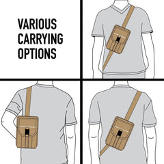 POCHETTE EN CANVAS ÉPAIS POUR PASSEPORT - SACS ET RANGEMENT - SACS BANDOUILÈRE