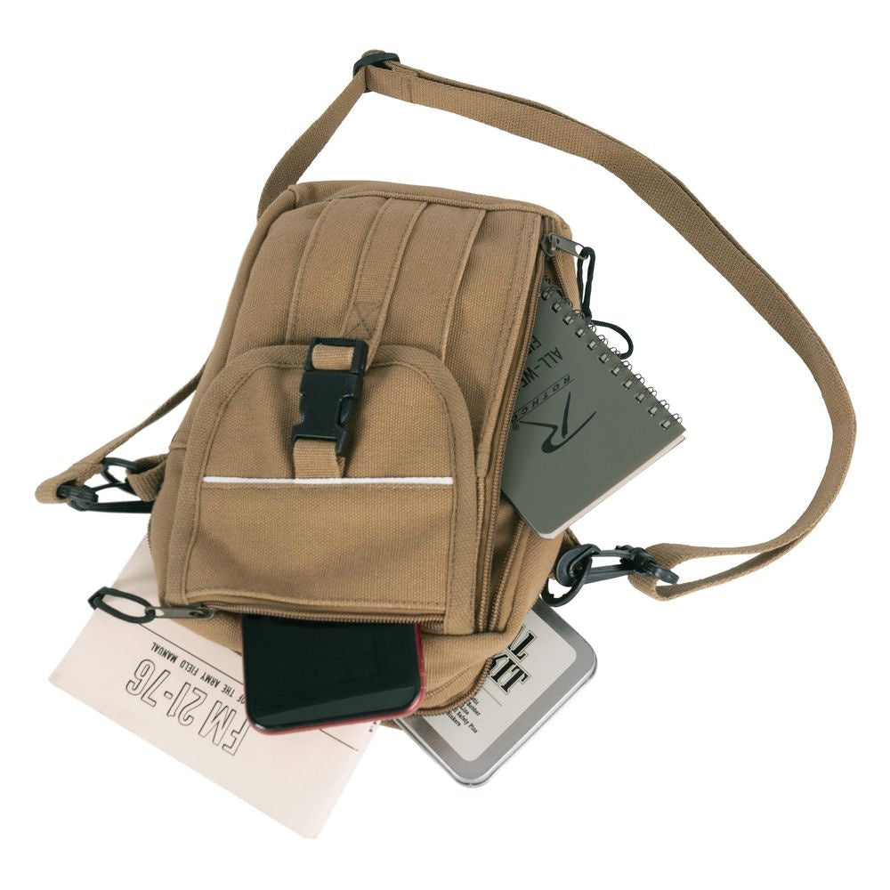 POCHETTE EN CANVAS ÉPAIS POUR PASSEPORT - SACS ET RANGEMENT - SACS BANDOUILÈRE