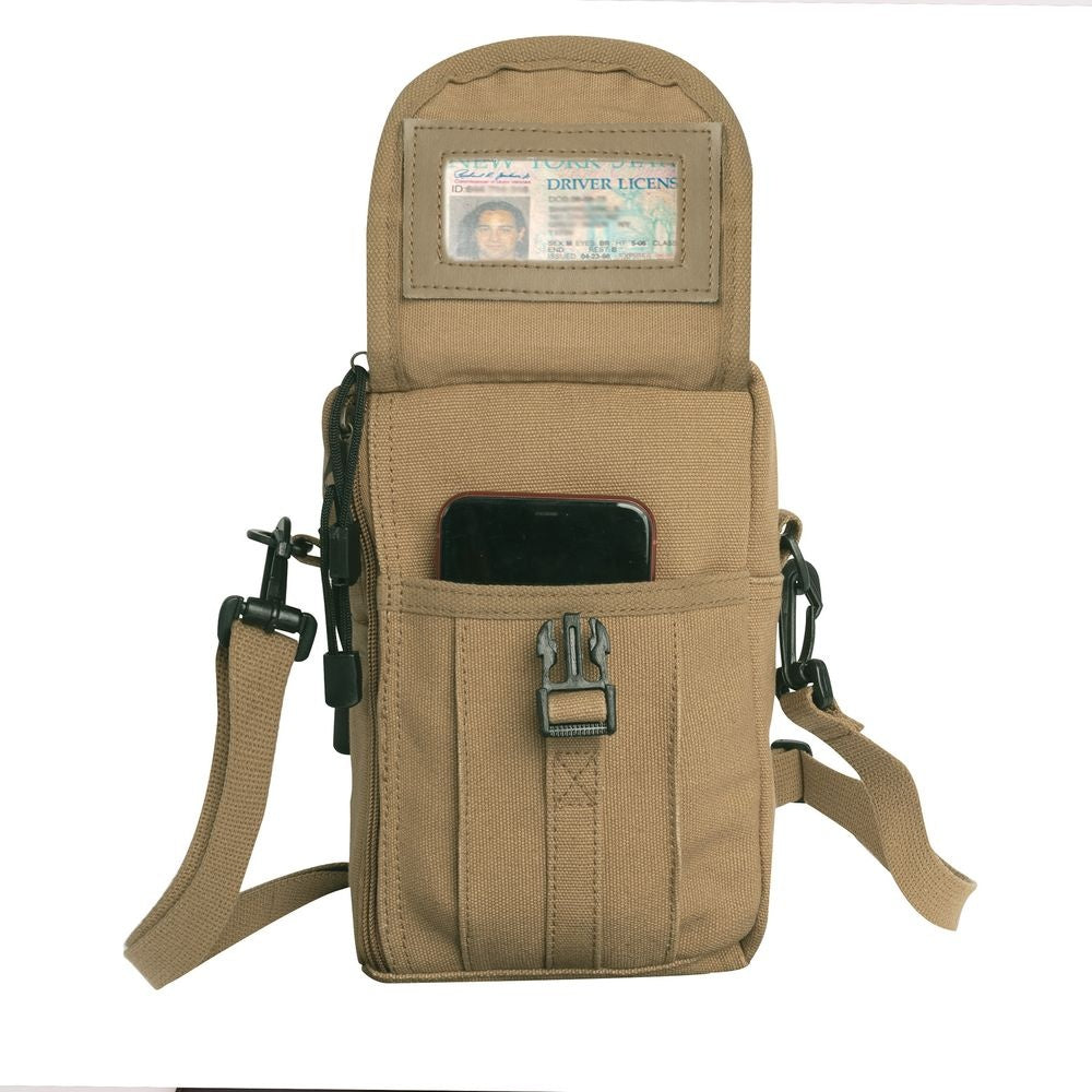 POCHETTE EN CANVAS ÉPAIS POUR PASSEPORT - SACS ET RANGEMENT - SACS BANDOUILÈRE