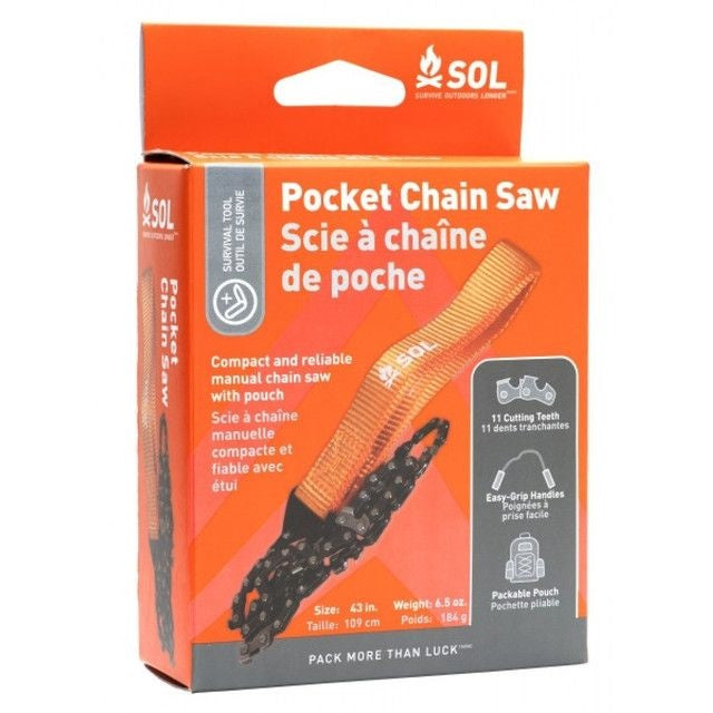 SCIE À CHAÎNE MANUELLE COMPACTE ET FIABLE AVEC ÉTUI - SURVIVE OUTDOORS LONGER