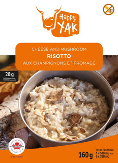 RISOTTO AUX CHAMPIGNONS ET FROMAGE HAPPY YAK - PLEIN AIR CAMPING ET SURVIE - NOURRITURE