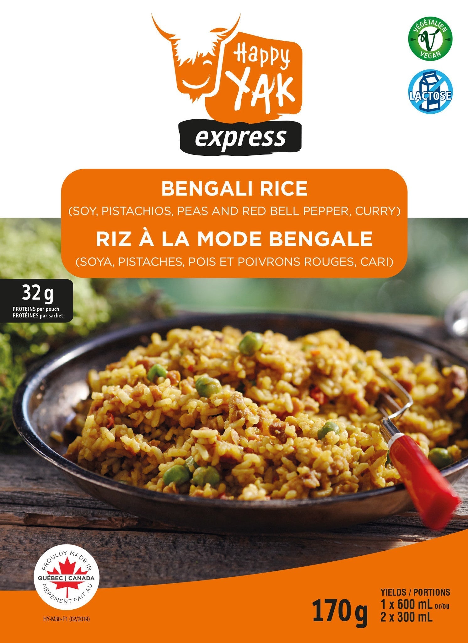 RIZ À LA MODE BENGALE HAPPY YAK - PLEIN AIR CAMPING ET SURVIE - NOURRITURE