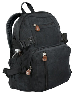 SAC À DOS COMPACT EN CANVAS VINTAGE - NOIR - SACS ET RANGEMENT - SACS À