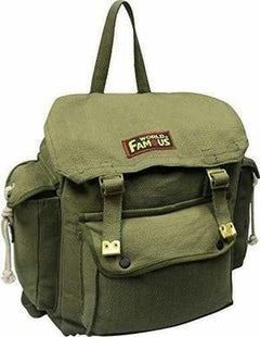 SAC À DOS EN TOILE - OLIVE - SACS ET RANGEMENT - SACS À
