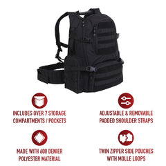 SAC À DOS TACTIQUE MULTI-COMPARTIMENTS ET MOLLE - SACS ET RANGEMENT - SACS À