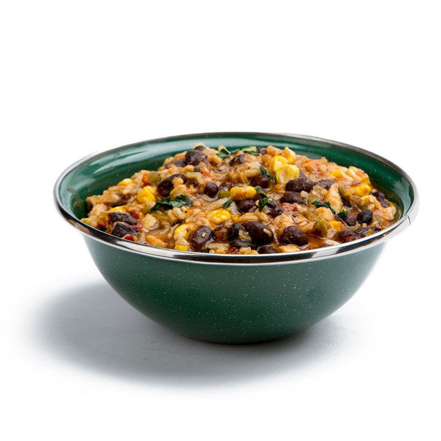 RIZ ET HARICOTS AVEC POULET STYLE SANTA FE - 1 PORTION - BACKPACKERS PANTRY