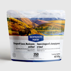 SAUCE STROGANOFF CHAMPIGNONS ET BOEUF - 1 PORTION - BACKPACKERS PANTRY - PLEIN AIR CAMPING ET SURVIE - NOURRITURE
