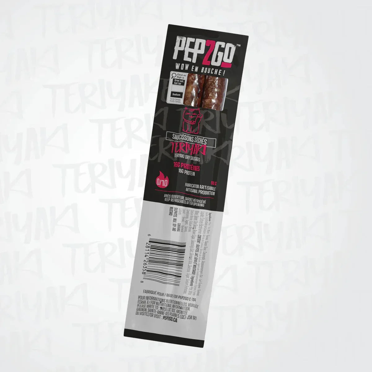 SAUCISSON SEC PEP2GO TERIYAKI - PLEIN AIR CAMPING ET SURVIE - NOURRITURE