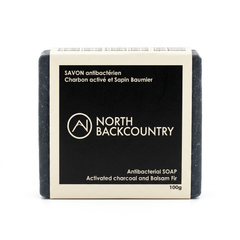 SAVON ANTIBACTÉRIEN CHARBON ACTIVÉ ET SAPIN BAUMIER NBC - PLEIN AIR CAMPING ET SURVIE - HYGIÈNE