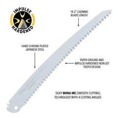 SCIE PLIANTE SILKY SAWS BIGBOY 2000 360MM DENTS EXTRA LARGE - COUTEAUX ET OUTILS - SCIES