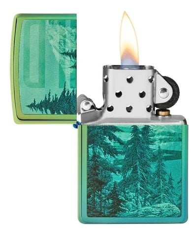 ZIPPO AVEC MONTAGNES AUX SOMMETS ENNEIGÉS