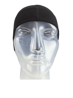 Sous-casque Thermax Skull Liner porté sur la tête, vue de face