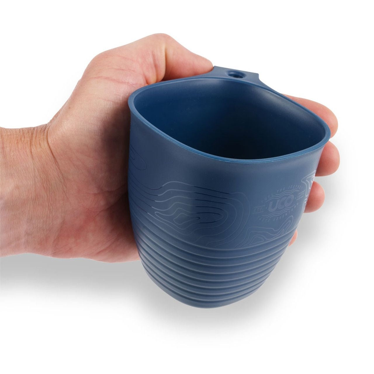 TASSE DE CAMPING EN PLASTIQUE RECYCLÉ BLEU UCO