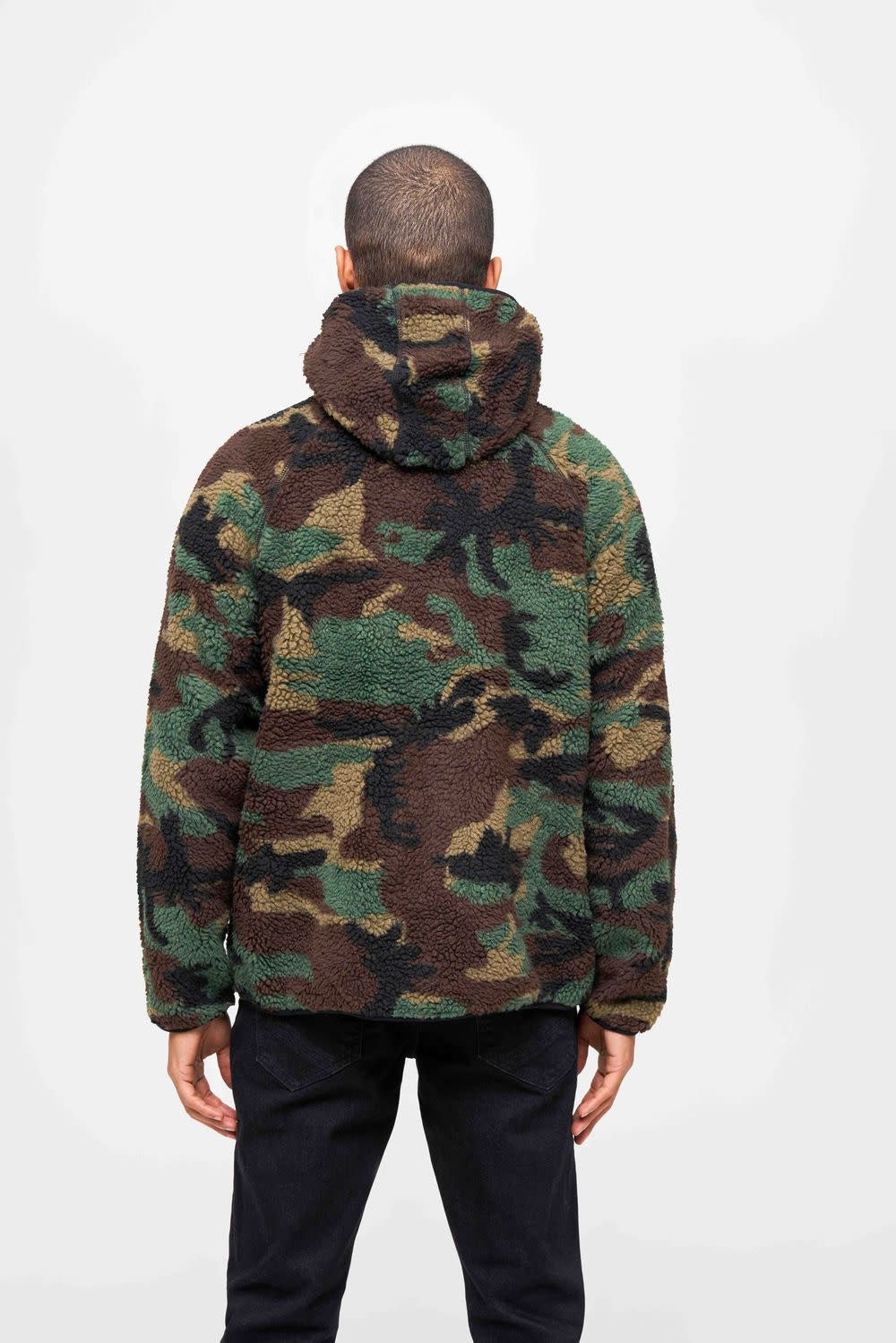 VESTE EN POLAR À CAPUCHON DE TYPE TEDDY BRANDIT