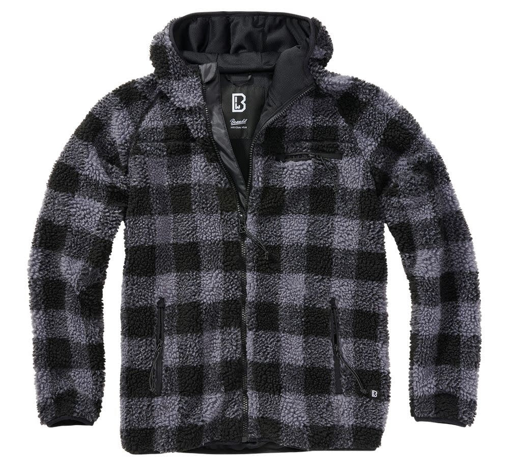 VESTE EN POLAR À CAPUCHON DE TYPE TEDDY BRANDIT