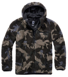 VESTE EN POLAR À CAPUCHON DE TYPE TEDDY BRANDIT - CAMO FONCÉ / 2X-LARGE - VÊTEMENTS - VESTES EN POLAR