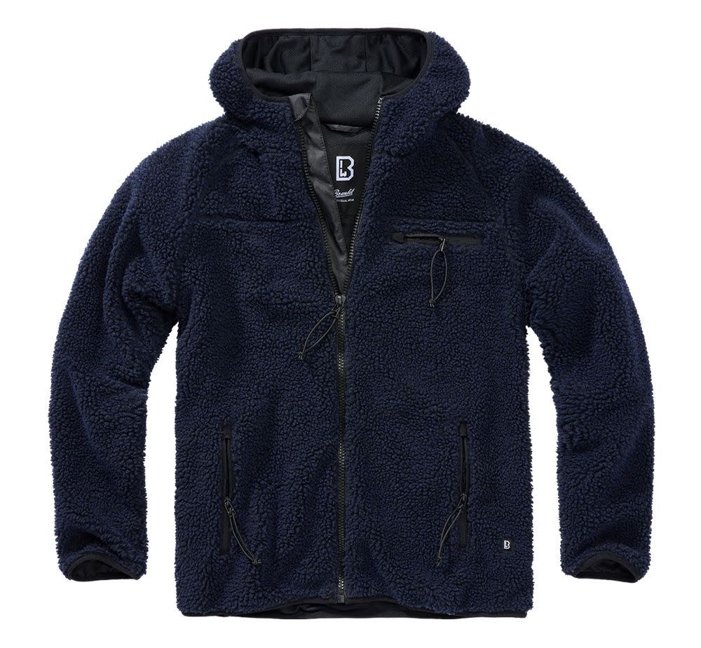 VESTE EN POLAR À CAPUCHON DE TYPE TEDDY BRANDIT - NOIR / 2X-LARGE - VÊTEMENTS - VESTES EN POLAR