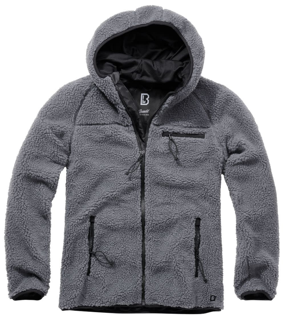VESTE EN POLAR À CAPUCHON DE TYPE TEDDY BRANDIT - VÊTEMENTS - VESTES EN POLAR