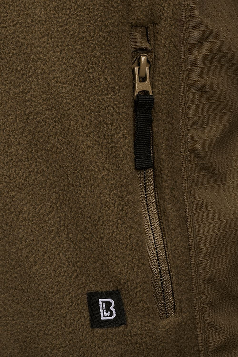 VESTE EN POLAR ET TISSU RIPSTOP BRANDIT