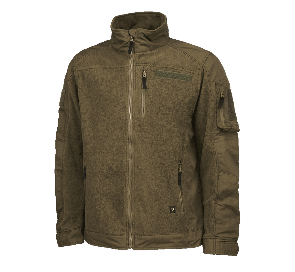 VESTE EN POLAR ET TISSU RIPSTOP BRANDIT