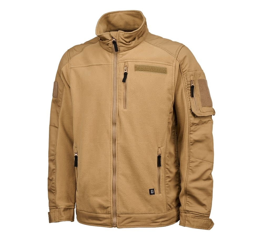 VESTE EN POLAR ET TISSU RIPSTOP BRANDIT - BEIGE / SMALL - VÊTEMENTS - MANTEAUX ET VESTES