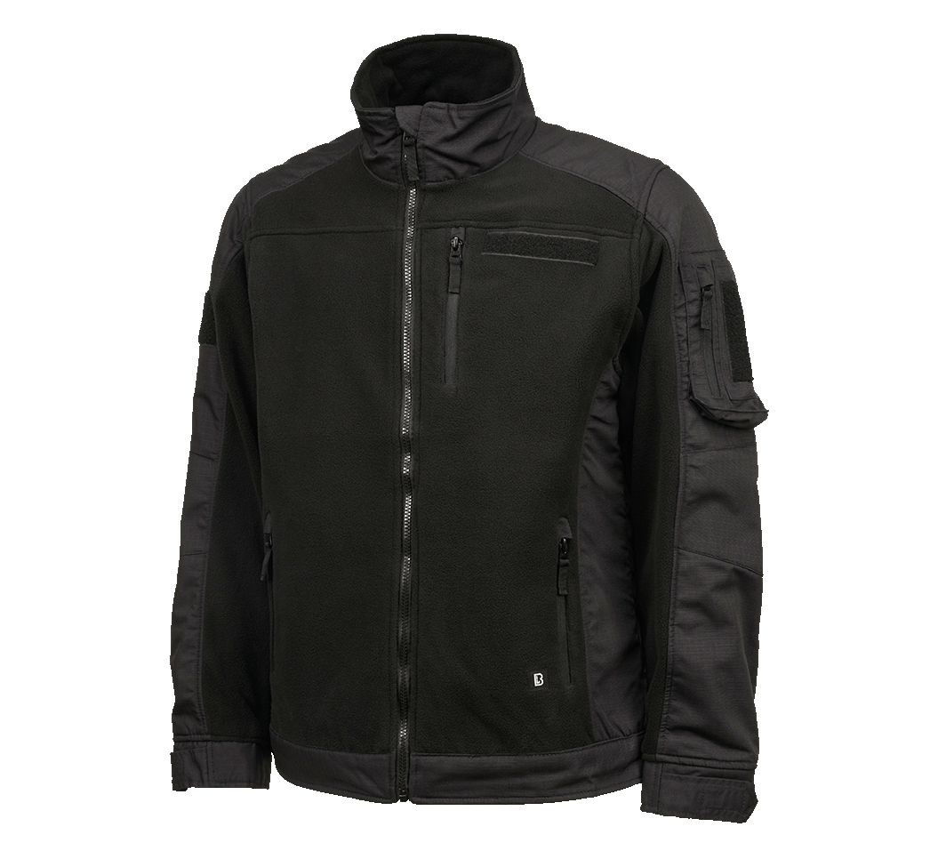 VESTE EN POLAR ET TISSU RIPSTOP BRANDIT - NOIR / SMALL - VÊTEMENTS - MANTEAUX ET VESTES